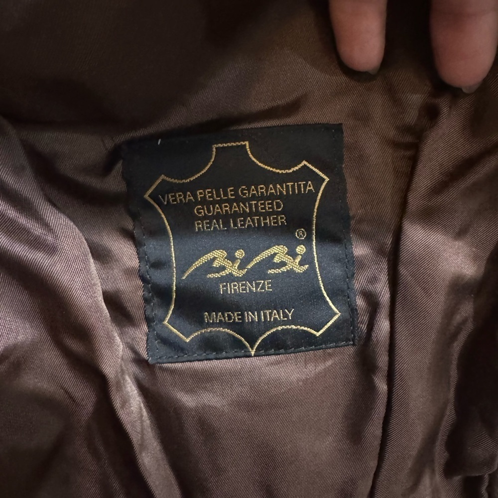 BiBi Firenze Genuine Leather Jacket in Rich Brown|Vintage| - Picture 2 of 9